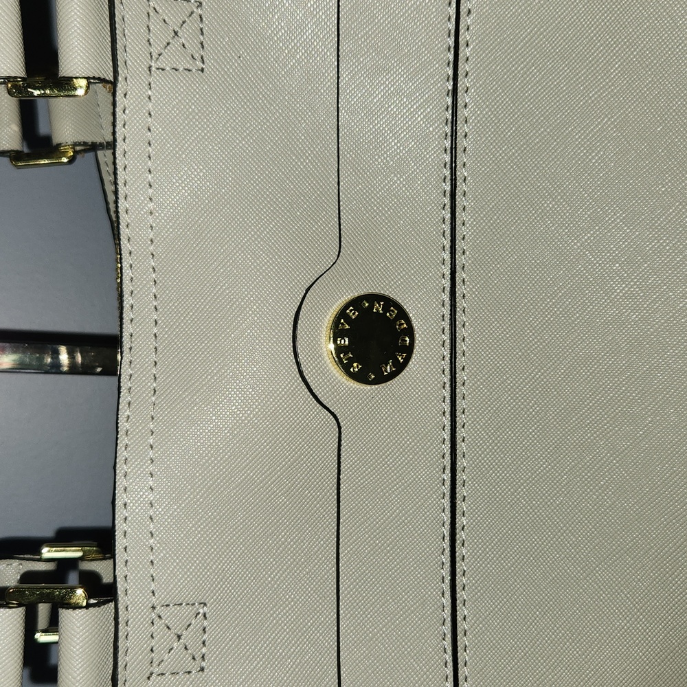 Steve Madden gray all leather carry or crossbody bag EUC - Picture 2 of 12